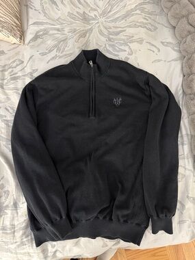 Greg Norman Collection Black Quarter-Zip Sweater